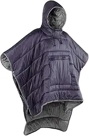 Gaorui Winter Poncho Coat Outdoor Camping Warmth Small Quilt Blanket Water-resisitant Sleeping Bag Cloak Cape with Hat for Adult Men Women