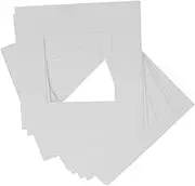 Photo Frame Mats 10pcs Square Paper Mats for Picture Frames Pre-Cut Matting for Photo Frames Picture Backing Board for Wall Art (Matte)