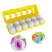 Hide & Squeak Egg Easter Egg Toddler Toy Matching & Sorting Learning Toy,12 eggs