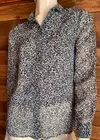 NWT LIVERPOOL TEAL ANIMAL PRINT SIZE SMALL CHIFFON BLOUSE #14720