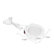 110V White Electric Powered Cup Warmer Heater Pad Coffee Tea Milk Mug US Plug