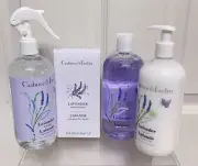 Crabtree Evelyn Lot Lavender Linen Spray, Hand Therapy, Shower Gel, Body Lotion