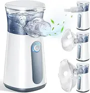 Nebulizer, Portable Nebulizer, Nebulizer Machine for Adults and Kids,for Breathing Problems, with 3 Nebulizer Masks and Adjustable Nebulization Rate