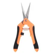 Pruning Shears 6.5" Stainless Steel Gardening Scissors Straight Blade,Orange