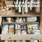 12Pcs Underwear Socks, Drawer Storage Organizer Large Capacity Foldable Design