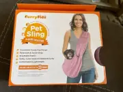 FURRYFIDO PET SLING BREATHABLE REVERSIBLE CARRIER CATS DOGS UPTO 13 LBS Pink