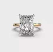 1.75 CTW Radiant Solitaire Moissanite Ring For Engagement Lovely Gift For Bride