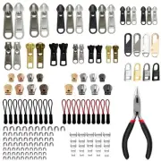 Zipper Repair Kit (200 Pcs), Zippers for Sewing, Replacement Zipper Pull Fix ...