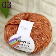 Sale 1BallsX50g Fluffy Soft Colorful Velvet Rugs Shawls Blankets Crochet Yarn 03