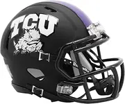 TCU Texas Christian Horned Frogs Matte Black Revolution Speed Mini Football Helmet