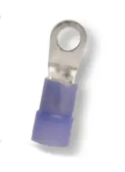 MVP 10 Blue 6 AWG Nylon Insulation Ring Terminals 1/4" Stud