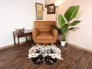 NEW Cowhide Rug 3x4 ft Black & White Cow Print Salt and Pepper Cow Skin Area Rug