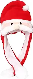 KedidO Christmas Hat, Plush Funny Santa Hats, Christmas Hat, Santa Hat, Plush, Christmas Plush Animal Ear Hat for Adults & Children, Christmas Parties and Holidays