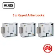 ROSS 6 Lever Safe Locks-Keyed Alike Triple 600AL-2 Keys-Free Post! 08952673