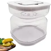 Pickle Jar | Leak-Proof Pickle Storage Containers - Recyclable Pickling Jars Square Food Container Kitchen Pickled Cans Household Storage Tank Shwing