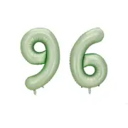 Number Ninety Six Balloon Pastel Sage Green Number 96 Balloon 32" Large Party