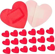 NOLITOY 50pcs Heart-shaped Patches Stretchable Lightweight Portable First Aid Kit