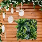 Grass Wall Panel Fake Greenery Backdrop Lightweight Fence Privacy Screen
