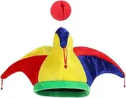 [LIFKOME] 1 Set Clown Costume Hat Carnival Accessories Carnival Costume Masquerade Accessories Circus Party Supplies Cosplay Props Funny Costume Props Fun Hat Clown Funny Props Cloth