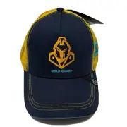 Gold Coast Titans Member Trucker Cap Hat New NRL Adjustable OSFA Blue, Gold