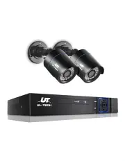UL-tech CCTV Security System 4 Channel DVR 2 Cameras 1080p
