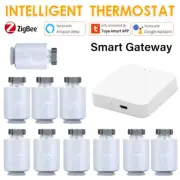 1-10 x Tuya ZigBee Smart Thermostat Radiator Valve TRV Programmable Alexa/Google