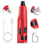 Dog Nail Grinder Quiet 45db 6Speed Pet Nail Trimmer 2 LED Lights Rechargeable Electric with Dust Cap