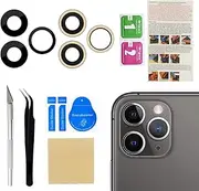 Phoupair Original OEM Back Rear Camera Glass Lens Replacement for iPhone 11 Pro and 11 Pro Max with Adhesive Preinstalled Includes Repair Tools Set