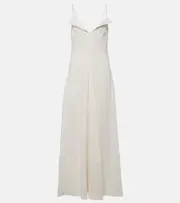 [Proenza Schouler] Proenza Schouler Ruby linen-blend midi dress AU 6 white