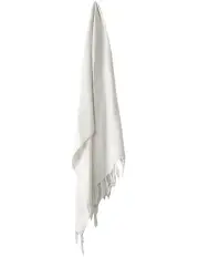 [Aura Home] Vintage Linen Fringe Throw in Marshmallow