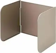 Shimomura Planning 43155 Quick Use Range Guard, 3 Sides, Gray, Made in Japan, Fluorine Processed, Easy to Clean, Firmly Enclosed, Compact Storage, Gas and Induction Compatible, Foldable, U-Shaped,
