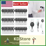 Retractable Badge Reel Set: 50 Stylish ID Holders with Key Ring & Belt Clip