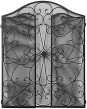 Fireplace Screens Fire Screen Safe and Durable Fireplace Panels Retro Wrought Iron for Grills Fireplace Screen Flat Fireplace