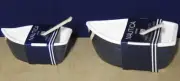 2 Nautica Melamine 6” & 4 1/2" Boats & Oars Condiment Server Set NEW