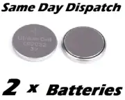 2 x KEY FOB BATTERIES fits VOLKSWAGEN GOLF PASSAT POLO JETTA EOS TOURAN - CR2032