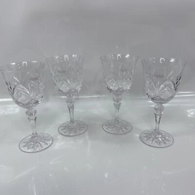 4 Galway Irish Crystal Glass KYLEMORE WINE GOBLET Lead Crystal NIB