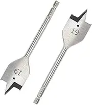 SagaSave 19MM High Speed Carbon Steel Paddle Flat Bit,Woodworking Spade Drill Bit for Wood,Soft & Hardwood,Gypsum Board,Clinker,Foam Box-1PCS Silver