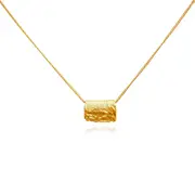 Culturesse Louca 50cm Sculptural Fold Pendant Necklace 18K Gold Plating Vermeil