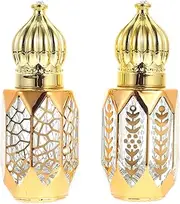 IWOWHERO 2pcs Refillable Roller Bottles Portable Glass Containers for Essential Oils and Perfume Durable and Safe Makeup Storage for Travel and Aromatherapy Capacity