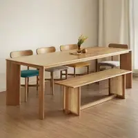 在飛比找ETMall東森購物網優惠-北歐全實木餐桌現代簡約家用飯桌原木極簡辦公桌會議桌長桌工作臺