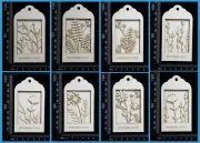 White Chipboard Embellishments - Botanical - Mini Shadow Boxes