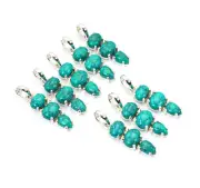 WHOLESALE 8PC 925 SOLID STERLING SILVER BLUE TURQUOISE PENDANT LOT r338