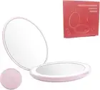 LED Lighted Travel Makeup Mirror, 10X Magnification Rechargeable Compact Mirror,