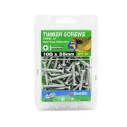 Zenith 10G x 35mm Galvanised Type 17 Wafer Head Timber Screws - 50 Pack, timber.