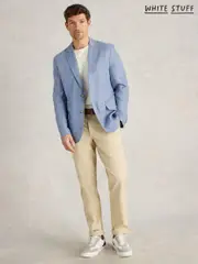 White Stuff Blue 100% Linen Jacket (W22648) | $346