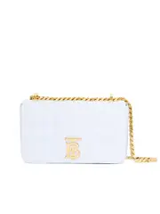 Burberry Mini Quilted Lambskin Lola Bag in Pale Blue