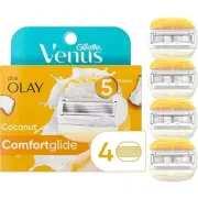 Gillette Venus ComfortGlide Womens Razor Blade Refills, 4 Count, Infused