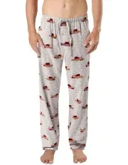 [Mitch Dowd] Snooze Bear Cotton Flannel Sleep Pant in Grey