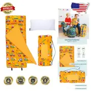 Portable Kids Nap Mat - Super Soft Microfiber with Pillow for School & Travel