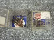 2 Packs Eagle Claw 2X Strong 374 Treble Fish Hooks Size 2/0 Bronze Finish